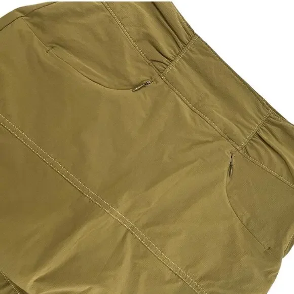 ATHLETA Olive Green Skorts Side Button Closure Front Pockets Women's Size 2 - Picture 8 of 9